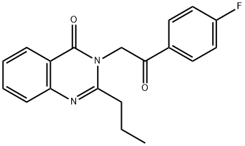 3-[2-(4-fluorophenyl)-2-oxoethyl]-2-propyl-4(3H)-quinazolinone Struktur