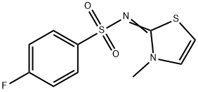 4-fluoro-N-[3-methyl-1,3-thiazol-2(3H)-yliden]benzenesulfonamide Struktur