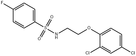 N-[2-(2,4-dichlorophenoxy)ethyl]-4-fluorobenzenesulfonamide Struktur