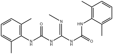 N'-[(E)-{[(2,6-Dimethylanilino)carbonyl]amino}(methylamino)methylidene]-N-(2,6-dimethylphenyl) Struktur