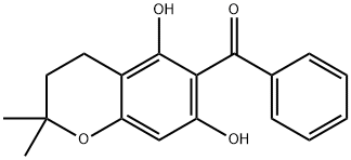 6-Benzoyl-5,7-dihydroxy-2,2-diMethylchroMane Struktur