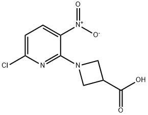 1-(6-chloro-3-nitro-2-pyridinyl)-3-azetanecarboxylic acid Struktur