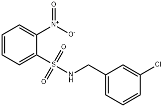 N-(3-chlorobenzyl)-2-nitrobenzenesulfonamide Struktur