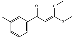 1-(3-iodophenyl)-3,3-bis(methylsulfanyl)-2-propen-1-one Struktur