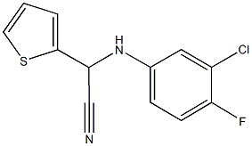 2-(3-chloro-4-fluoroanilino)-2-(2-thienyl)acetonitrile Struktur