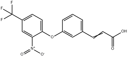 (E)-3-{3-[2-nitro-4-(trifluoromethyl)phenoxy]phenyl}-2-propenoic acid Struktur