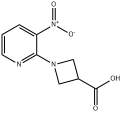 1-(3-nitro-2-pyridinyl)-3-azetanecarboxylic acid Struktur