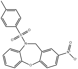 10-[(4-methylphenyl)sulfonyl]-2-nitro-10,11-dihydrodibenzo[b,f][1,4]oxazepine Struktur