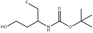 Carbamic acid, [1-(fluoromethyl)-3-hydroxypropyl]-, 1,1-dimethylethyl ester Struktur