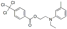 2-[ethyl(3-methylphenyl)amino]ethyl 4-(trichloromethyl)benzoate Struktur