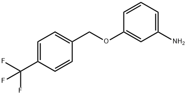 BenzenaMine, 3-[[4-(trifluoroMethyl)phenyl]Methoxy]- Struktur