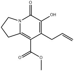 METHYL 7-ALLYL-6-HYDROXY-5-OXO-1,2,3,5-TETRAHYDROINDOLIZINE-8-CARBOXYATE Struktur