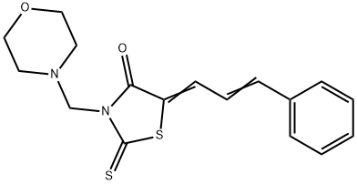 4-Thiazolidinone, 3-(4-morpholinylmethyl)-5-(3-phenyl-2-propenylidene) -2-thioxo- Struktur