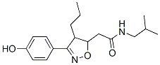 5-Isoxazoleacetamide,  4,5-dihydro-3-(4-hydroxyphenyl)-N-(2-methylpropyl)-4-propyl- Struktur