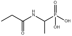 Phosphonic  acid,  [1-[(1-oxopropyl)amino]ethyl]-  (9CI) Struktur