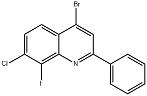 4-Bromo-7-chloro-8-fluoro-2-phenylquinoline Struktur