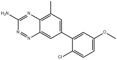 1,2,4-Benzotriazin-3-aMine, 7-(2-chloro-5-Methoxyphenyl)-5-Methyl- Struktur