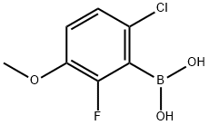 6-Chloro-2-fluoro-3-methoxyphenylboronicacid Struktur