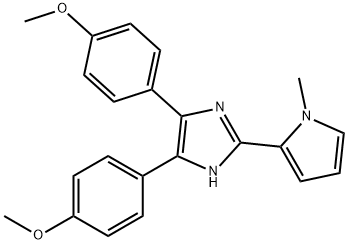 4,5-Bis(4-methoxyphenyl)-2-(1-methylpyrrol-2-yl)imidazole Struktur