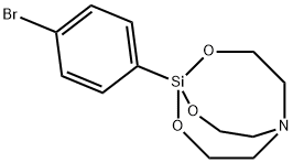 5-(4-bromophenyl)-4,6,11-trioxa-1-aza-5-silabicyclo[3.3.3]undecane Struktur