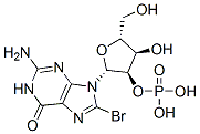 8-bromoguanosine 2'-phosphate Struktur