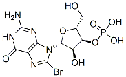 8-bromoguanosine 3'-phosphate Struktur