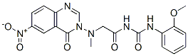 N-[(2-methoxyphenyl)carbamoyl]-2-[(6-nitro-4-oxo-quinazolin-3-yl)methy lamino]acetamide Struktur