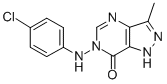 6-((4-Chlorophenyl)amino)-3-methyl-1,6-dihydro-7H-pyrazolo(4,3-d)pyrim idin-7-one Struktur