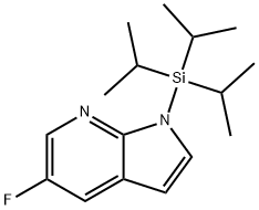 5-FLUORO-1-TRIISOPROPYLSILANYL-1H-PYRROLO[2,3-B]PYRIDINE Struktur