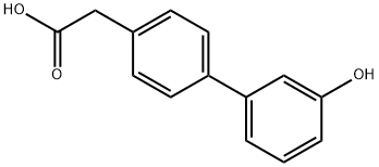 [1,1'-BIPHENYL]-4-ACETIC ACID,3'-HYDROXY- Struktur