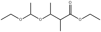 Butanoic acid, 3-(1-ethoxyethoxy)-2-methyl-, ethyl ester Struktur