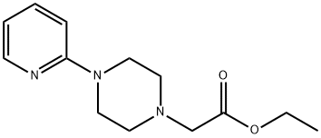 1-Piperazineacetic acid, 4-(2-pyridinyl)-, ethyl ester Struktur