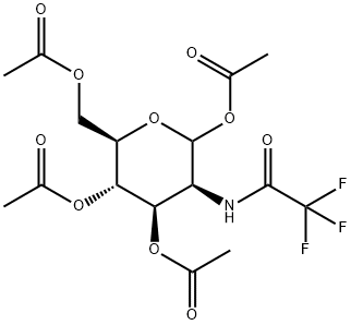 2-trifluoroacetamido-1,3,4,6-tetra-O-acetyl-2-deoxymannopyranose Struktur