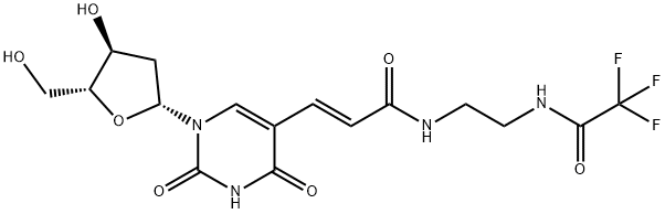 5-[N-(2-(TRIFLUOROACETAMIDO)ETHYL)-3-(E)-ACRYLAMIDO]-2'-DEOXYURIDINE Struktur