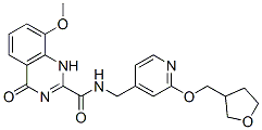 2-Quinazolinecarboxamide,  1,4-dihydro-8-methoxy-4-oxo-N-[[2-[(tetrahydro-3-furanyl)methoxy]-4-pyridinyl]methyl]-  (9CI) Struktur