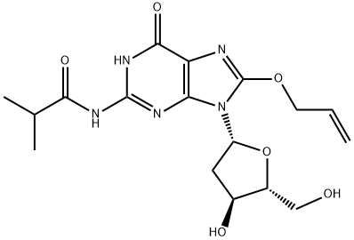 8-ALLYLOXY-N2-ISOBUTYRYL-2'-DEOXYGUANOSINE Struktur