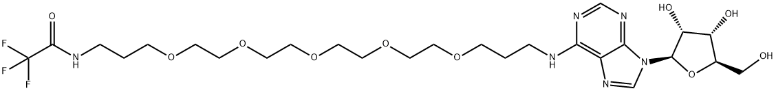 N6-[((((3-TRIFLUORACETAMIDOPROPOXY(ETHOXY))ETHOXY)-ETHOXY)ETHOXY)PROPYL]ADENOSINE Struktur