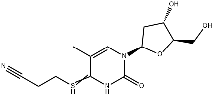 S4-(2-CYANOETHYL)-4-THIOTHYMIDINE Struktur