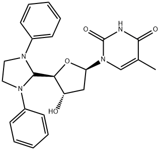 5'-DEOXY-5'-(1,3-DIPHENYL-2-IMIDAZOLIDINYL)THYMIDINE Struktur