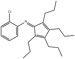 2-CHLORO-N-(2,3,4,5-TETRAPROPYLCYCLOPENTA-2,4-DIENYLIDENE)ANILINE Struktur