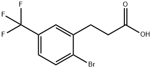 2-bromo-5-(trifluoromethyl)-benzenepropanoic acid Struktur