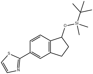 THIAZOLE, 2-[1-[[(1,1-DIMETHYLETHYL)DIMETHYLSILYL]OXY]-2,3-DIHYDRO-1H-INDEN-5-YL]- Struktur