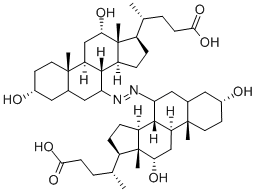 7,7-Azo-3-a,12-a-dihydroxycholanic Acid Struktur