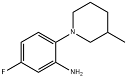 5-Fluoro-2-(3-methyl-1-piperidinyl)aniline Struktur