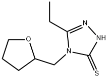 5-ETHYL-4-(TETRAHYDROFURAN-2-YLMETHYL)-4H-1,2,4-TRIAZOLE-3-THIOL Struktur