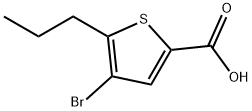 4-BROMO-5-PROPYLTHIOPHENE-2-CARBOXYLIC ACID Struktur