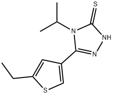 5-(5-ETHYLTHIEN-3-YL)-4-ISOPROPYL-4H-1,2,4-TRIAZOLE-3-THIOL Struktur