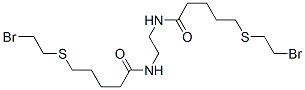 5-(2-bromoethylsulfanyl)-N-[2-[5-(2-bromoethylsulfanyl)pentanoylamino] ethyl]pentanamide Struktur