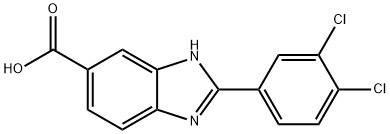 2-(3,4-Dichlorophenyl)-1H-benzimidazole-5-carboxylic acid Struktur