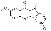 2,7-DIMETHOXY-5,10-DIMETHYL-5,10-DIHYDRO-INDOLO[3,2-B]QUINOLIN-11-ONE Struktur